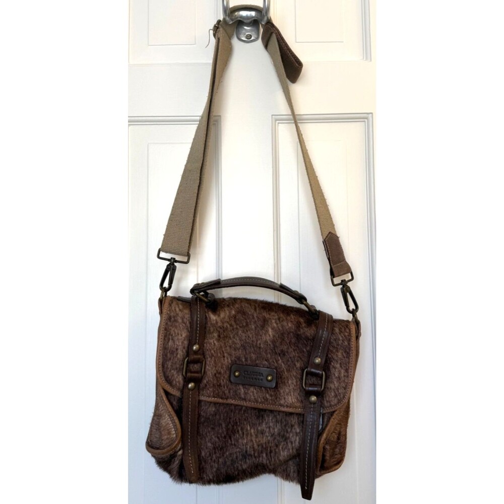 Claudia Firenze Italian Leather Cross Body Satchel Shoulder Bag Florence Retired